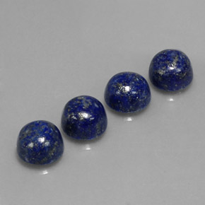 캐럿 천연 로열 블루 라피스 라줄리 보석, 라운드 컷, 8.11 mm, 불투명체