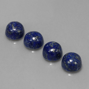 캐럿 천연 로열 블루 라피스 라줄리 보석, 라운드 컷, 8.11 mm, 불투명체