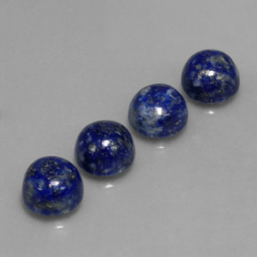 캐럿 천연 로열 블루 라피스 라줄리 보석, 라운드 컷, 8.14 mm, 불투명체