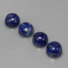 캐럿 천연 로열 블루 라피스 라줄리 보석, 라운드 컷, 8.14 mm, 불투명체