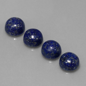 캐럿 천연 로열 블루 라피스 라줄리 보석, 라운드 컷, 8.13 mm, 불투명체
