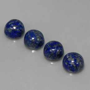 캐럿 천연 로열 블루 라피스 라줄리 보석, 라운드 컷, 8.12 mm, 불투명체
