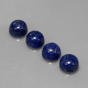 캐럿 천연 로열 블루 라피스 라줄리 보석, 라운드 컷, 8.10 mm, 불투명체