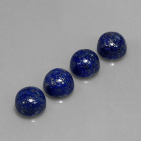 캐럿 천연 로열 블루 라피스 라줄리 보석, 라운드 컷, 8.10 mm, 불투명체