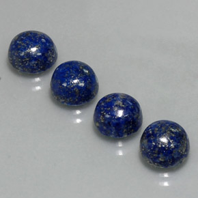 캐럿 천연 로열 블루 라피스 라줄리 보석, 라운드 컷, 8.02 mm, 불투명체