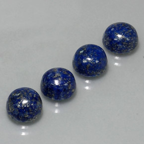 캐럿 천연 로열 블루 라피스 라줄리 보석, 라운드 컷, 8.02 mm, 불투명체