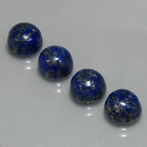 캐럿 천연 로열 블루 라피스 라줄리 보석, 라운드 컷, 8.04 mm, 불투명체