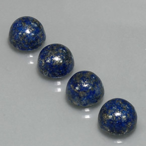 캐럿 천연 로열 블루 라피스 라줄리 보석, 라운드 컷, 8.01 mm, 불투명체
