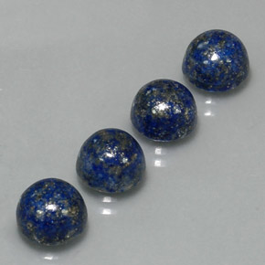 캐럿 천연 로열 블루 라피스 라줄리 보석, 라운드 컷, 8.01 mm, 불투명체