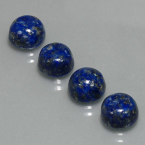 캐럿 천연 로열 블루 라피스 라줄리 보석, 라운드 컷, 7.97 mm, 불투명체