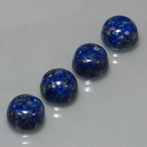 캐럿 천연 로열 블루 라피스 라줄리 보석, 라운드 컷, 7.97 mm, 불투명체