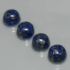 캐럿 천연 로열 블루 라피스 라줄리 보석, 라운드 컷, 8.11 mm, 불투명체