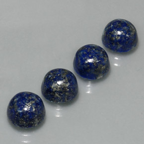 캐럿 천연 로열 블루 라피스 라줄리 보석, 라운드 컷, 8.11 mm, 불투명체