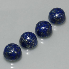 캐럿 천연 로열 블루 라피스 라줄리 보석, 라운드 컷, 8.13 mm, 불투명체