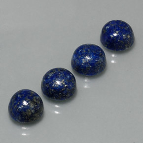 캐럿 천연 로열 블루 라피스 라줄리 보석, 라운드 컷, 8.04 mm, 불투명체