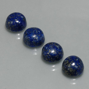 캐럿 천연 로열 블루 라피스 라줄리 보석, 라운드 컷, 8.04 mm, 불투명체