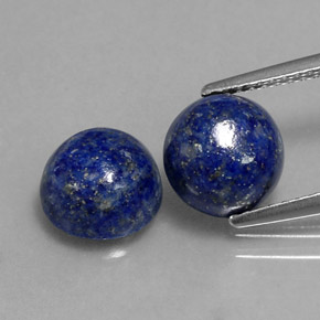 캐럿 천연 로열 블루 라피스 라줄리 보석, 라운드 컷, 8.03 mm, 불투명체
