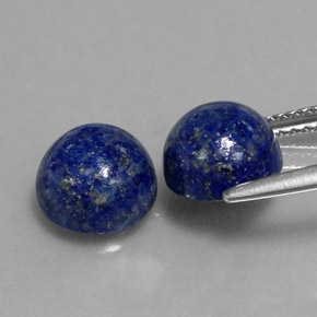 캐럿 천연 로열 블루 라피스 라줄리 보석, 라운드 컷, 8.03 mm, 불투명체