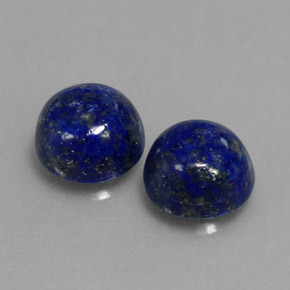 캐럿 천연 로열 블루 라피스 라줄리 보석, 라운드 컷, 8.11 mm, 불투명체