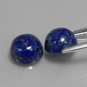 캐럿 천연 로열 블루 라피스 라줄리 보석, 라운드 컷, 8.11 mm, 불투명체