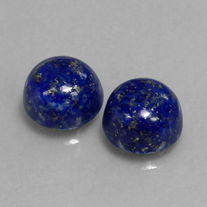 캐럿 천연 로열 블루 라피스 라줄리 보석, 라운드 컷, 8.20 mm, 불투명체