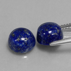 캐럿 천연 로열 블루 라피스 라줄리 보석, 라운드 컷, 8.20 mm, 불투명체