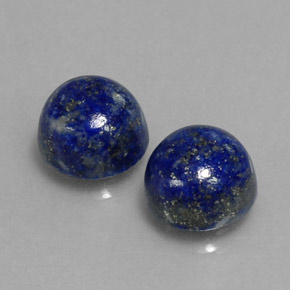 캐럿 천연 로열 블루 라피스 라줄리 보석, 라운드 컷, 8.17 mm, 불투명체