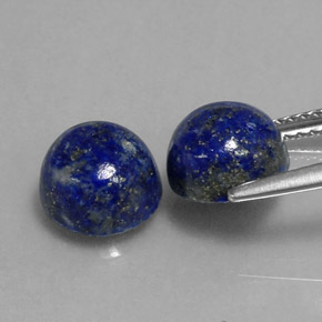 캐럿 천연 로열 블루 라피스 라줄리 보석, 라운드 컷, 8.17 mm, 불투명체