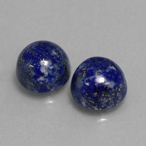 캐럿 천연 로열 블루 라피스 라줄리 보석, 라운드 컷, 8.10 mm, 불투명체