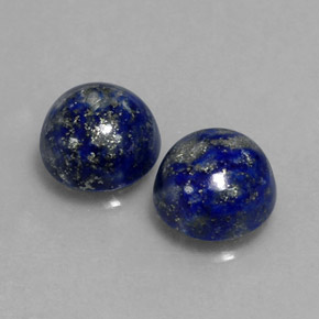 캐럿 천연 로열 블루 라피스 라줄리 보석, 라운드 컷, 7.98 mm, 불투명체
