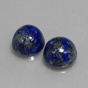 캐럿 천연 로열 블루 라피스 라줄리 보석, 라운드 컷, 8.04 mm, 불투명체