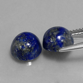 캐럿 천연 로열 블루 라피스 라줄리 보석, 라운드 컷, 8.04 mm, 불투명체