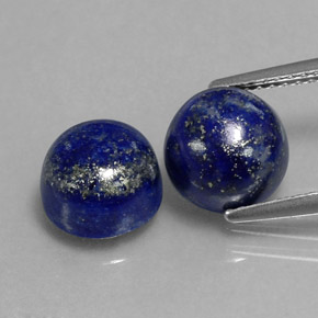 캐럿 천연 바이올렛 블루 라피스 라줄리 보석, 라운드 컷, 8.12 mm, 불투명체