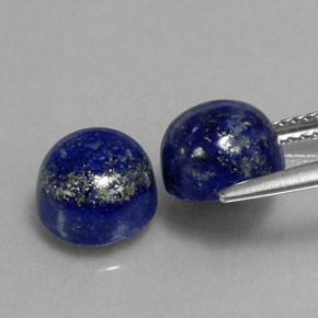 캐럿 천연 바이올렛 블루 라피스 라줄리 보석, 라운드 컷, 8.12 mm, 불투명체