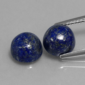 캐럿 천연 로열 블루 라피스 라줄리 보석, 라운드 컷, 8.07 mm, 불투명체