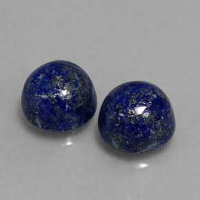 캐럿 천연 로열 블루 라피스 라줄리 보석, 라운드 컷, 8.07 mm, 불투명체