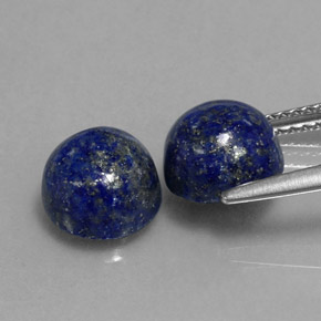 캐럿 천연 로열 블루 라피스 라줄리 보석, 라운드 컷, 8.07 mm, 불투명체