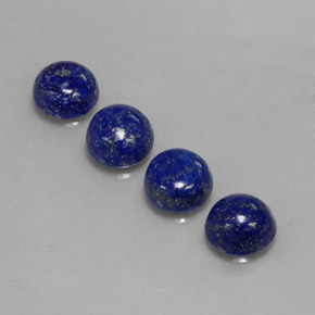 캐럿 천연 로열 블루 라피스 라줄리 보석, 라운드 컷, 8.14 mm, 불투명체