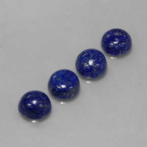 캐럿 천연 로열 블루 라피스 라줄리 보석, 라운드 컷, 8.14 mm, 불투명체