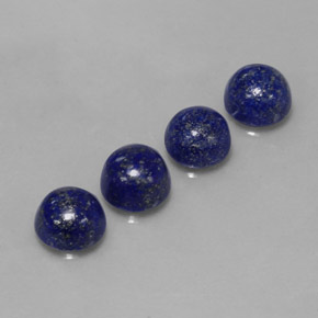캐럿 천연 로열 블루 라피스 라줄리 보석, 라운드 컷, 8.13 mm, 불투명체