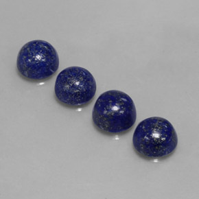 캐럿 천연 로열 블루 라피스 라줄리 보석, 라운드 컷, 8.13 mm, 불투명체