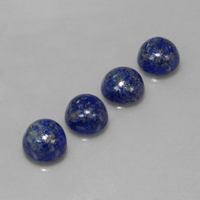 캐럿 천연 로열 블루 라피스 라줄리 보석, 라운드 컷, 8.12 mm, 불투명체