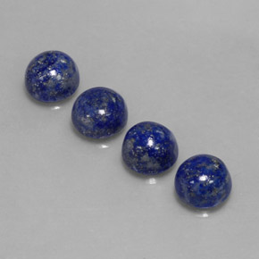 캐럿 천연 로열 블루 라피스 라줄리 보석, 라운드 컷, 8.16 mm, 불투명체