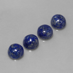 캐럿 천연 로열 블루 라피스 라줄리 보석, 라운드 컷, 8.16 mm, 불투명체