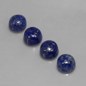 캐럿 천연 로열 블루 라피스 라줄리 보석, 라운드 컷, 8.13 mm, 불투명체