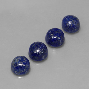 캐럿 천연 로열 블루 라피스 라줄리 보석, 라운드 컷, 8.13 mm, 불투명체