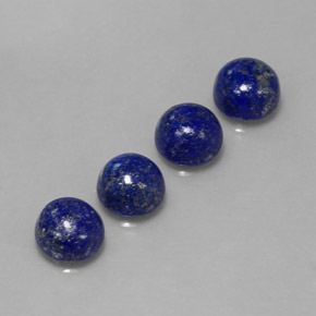 캐럿 천연 로열 블루 라피스 라줄리 보석, 라운드 컷, 8.16 mm, 불투명체
