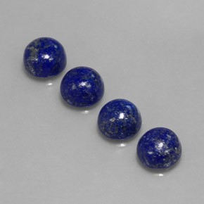 캐럿 천연 로열 블루 라피스 라줄리 보석, 라운드 컷, 8.16 mm, 불투명체