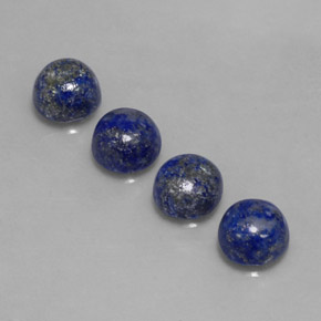 캐럿 천연 로열 블루 라피스 라줄리 보석, 라운드 컷, 8.14 mm, 불투명체