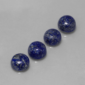 캐럿 천연 로열 블루 라피스 라줄리 보석, 라운드 컷, 8.04 mm, 불투명체